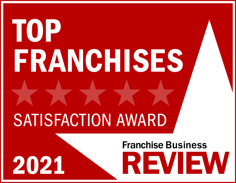 Top Franchise Satisfaction award for 2021 badge by Franchise Business Review